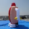 6mh (20 Fuß) mit blühender süßer Werbung aufblasbarer Hot -Dog -Cartoon, riesiger aufblasbarer Wurstballon für die Aktion