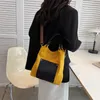 Sacs de soirée chics, sac seau en toile de grande capacité pour femmes avec Design Unique, automne épaule Unique sous les bras