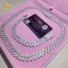 Vente 15mm Moissanite Bracelet hommes argent lien cubain chaîne passe diamant testeur Gra Vvs Moissanite collier cubain