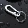 キーチェーン1-5PCS Gourd Buckle Climbing Stainless Steel Car Strong Carabiner Shapeキーチェーンアクセサリーメタルキーチェーンリング