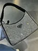10a Designer bags purse Inlaid rhinestone hobo triangle bags Womens diamond shiny Cross Body sequin bag luxury pradahandbag Clutch pochette Totes mens Shoulder Bag