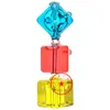 Colorful Pipes Freezable Liquid Filling Stacking Ice Cubes Style Thick Glass Handpipes Portable Dry Herb Tobacco Filter Bowl Smoking Cigarette Bong Holder DHL