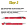 10pcs Metal Ballpoint Pen Custom Touch Screen Office School Advertising Logo Text Engraving Laser