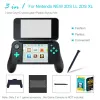 Cases 3 in 1 Hand Grip+Crystal Case+Plastic Stylus Pen for Nintendo NEW 2DS LL 2DS XL Console AntiScratch Crystal Case