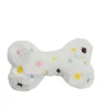 Luxury Fancy Pet Toy Bone Shaped Chew Interactive Dog Supplies Squeaker Squeaky Plush Molar Small Dogs Cats Product 240220