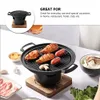 Grill Japonais Charbon De Bois Hibachi Poêle Griller Table Coréenne En Fonte Barbecue Pan Plaque Intérieure Teppanyaki Servant Shichirin 240223