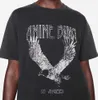 2023 Ab Niche Eagle Print T-shirt Gebakken Sneeuwvlok Kleur Designer Tee Dames Zwart T-shirt Met Korte Mouwen Tops Polo's Goedkope Verkoop Hoge Kwaliteit 7eg