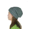 Berets inverno homens mulheres esporte ao ar livre ciclismo à prova de vento mais pelúcia grosso veludo quente boné unisex listras estiramento malha chapéu de esqui w37