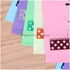 Other Disposable Plastic Products 250Pcs Green Shop Handbag Colors Supermarket Bags Food Takeaway Packaging Vest Shape Face Storage Dh8Ax