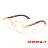 둥근 교량 선글라스 금 안경 최신 패션 남성 여성 Wood Sunglas Silver Frame Eyeg231Y의 모든 매치 프레임 빈티지 스포츠