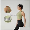 Yoga Outfit Al Yoga Soft Top That Bra Tank Femmes Sports Bras Impact moyen sans couture Delight Col haut Gilet sur tendance Longline Silhouett Dhvrn