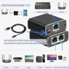 RJ45 Ayrıştırıcı 1 ila 2 Gigabit Ethernet Adaptörü 1000m İnternet Ağ Kablosu Genişletici RJ45 PC TV Kutusu Yönlendirici Sharer