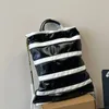 22 çöp torbası sırt çantası tasarımcısı kadın omuz çantası 38x50cm patent deri çift renkli metal donanım metal toka lüks çanta matelasse zincir crossbody çantalar