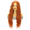 Small Lace Wig Women's Hand Woven Long Curly Hair with a Center Split Corn Beard and Large Curls Wig cover