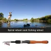 Rods 1.3M/1.6m/1.8M Mini Telescopic Fishing Rod 2500G Spinning/Casting Fishing Rod Premium Graphite Carbon Collapsible Fishing Pole