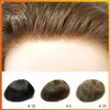 Nodo invisibile Attaccatura naturale dei capelli da uomo Toupee Pelle sottile Parrucca maschile Capelli umani Remy 0.06mm 0.1mm Sistema di protesi capillare da uomo 240222