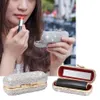 Ladies Clip Holder Daily Lipstick Case Party Fashion Gift With Mirror Organizer Home Travel Universal Luxurious Shiny Diamonds13292