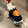 デザイナー犬服ブランドドッグアパレルコットンドッグTシャツクラシックレターハートパターンサマースプリングパピーシャツ柔らかい通気性ペットTシャツ小犬S A744