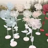 Organza artesanal de seda papoula grande flor casamento estrada guia crisântemo diy festa decoração da janela 50cm/60cm70cm