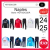 2024 Half Pull Long Sleeve Napoli Tracksuit Soccer Jersey 21 22 23 24 Football Tracksuits Jacket Kit SSC Naples AE7 D10S Train Train Tuta Chandal الركض