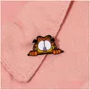 Cartoon Accessories Lazy Cat Pin Cute Movies Games Hard Enamel Pins Collect Metal Brooch Backpack Hat Bag Collar Lapel Badges Drop Del Otwir