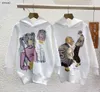 Luxe baby hoodie stripfiguur patroon afdrukken kind trui maat 100-150 kinderen designer kleding meisjes jongens trui 24feb20