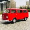 Diecast Model Cars WELLY 1 24 Volkswagen VW T2 BUS 1973 T1 Alloy Car Model Diecasts Metal Vehicles High simulation Car Model Toys For Children Gift