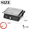 BBQ Electric Contact Grill Waffle Maker Griddle And Panini Press Kitchen Barbecue Smokeless Baking Sonifer 240223
