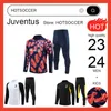 Ujventus Tracksuit 2023 2024 Soccer Jerseys Pogba di Maria Vlahovic Chiesa 23 24 Juventus Training Suit Men Kids Kids Kit Unform stiffor