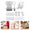 Keychains 30Pcs/24Pcs Angel Keychain Favor Boxes Christening Gift Keyring With Pendant Yarn Bag For Child Shower Party