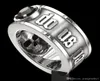 039Till Death Do Us Part039 Stainless Steel Skull Ring Black Diamond Punk Wedding Engagement Jewelry for Men size 6 136588682