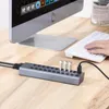 Usb 3.0 Hub Splitter High-speed Adapter Aluminum Alloy Docking Station Charging 5/8/11 Ports For Pc Multiple Expander