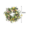 Decorative Flowers Artificial Daisy Flower Greenery Eucalyptus Leaves Summer Floral Wreath Spring Front Door For Living Room Housewarming