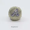 Anéis de banda 90D6 2021 Atlanta Warrior Mlb Championship Ring Magnetic Flip Design 5sej