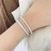 S925 Sterling Zilver V Home Pearl Edge Volledige Diamanten Armband Smalle Editie Prachtige Geschenkset Lichte Luxe Eenvoudige Veelzijdige Armband