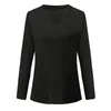 Damesblouses T-shirts met lange mouwen voor dames Pack V-hals Zacht Mode Top Werken Drape Blouse Ondergoed Thermisch