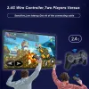 GamePads 4K HD Video Game Console 64G Stick Wireless Controller med GamePad inbyggd 10000 klassiska spel för PS1/GBA med detaljhandeln