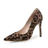 Sandales Automne Sexy imprimé léopard femmes chaussures talons hauts 6-10 CM élégant bureau talons hauts femmes sandales de luxe chaussures simples J240224