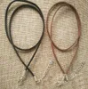 Черно-коричневые двусторонние кожаные бархатные колье-чокеры с застежкой-лобстером, ювелирные изделия для женщин, эффектные цепочки из веревки, ожерелья воротник3302874