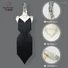 Stage Wear Black Latin Dance Dress Female Elegant Suit Competition Sport Clothing Ballroom Standard Girls Evening Dancewear Skirts