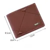 Heren korte bifold kunstleer masculina billetera creditcardhouder portemonnee billfold portemonnee clutch effen hombre zakelijk