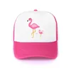 Bollmössor Spring och Summer Flamingo Baby Girls Mesh Hats Outdoor Rose Red Baseball Cap för barn vuxen