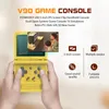 Powkiddy V90 Preto 3.0 polegadas IPS Tela Retro Video Game Console Open Source 64G 15000Games Handheld Game Players Mini Consoles 240221