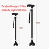 Aluminiowe bezpieczeństwo laski spacerowe Szybki sztyfierka dla starszych kijów mężczyzn Kobiety LED Light Metal Cane Crutches 240220