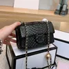 Womens Classic Mini Flap Serpentine Sqaure Bags Crush Gold Ball Metal Hardware Matelasse Chain Crossbody Shoulder Purse With Pouch319D