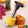 Frutas vegetais ferramentas de aço inoxidável abacaxi descascador cortador slicer corer casca núcleo faca gadget cozinha suprimentos entrega gota h dh6qp