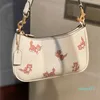 Cute Cat designer bags Print Armpit Bag Mahjong Bag Lychee Grain Handbag