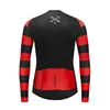 Vestes de course Maillots de cyclisme d'hiver Maillot en polaire thermique pour hommes Vêtements de l'équipe professionnelle Manches rayées colorées Vêtements de vélo de route en plein air