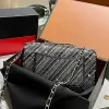 Femmes miroir qualité Hobo sac sacs à main de luxe designers noir scintillant violet Hobos sacs à main portefeuilles femme sacs à bandoulière