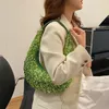GAUCHE petit sac sous les bras à paillettes pour femmes hiver mode coréenne sac à bandoulière brillant femme fête demi-lune sacs à main 240219